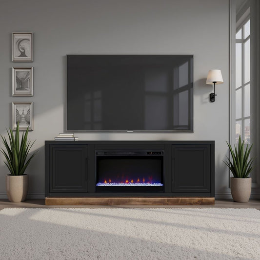 Nora 64-Inch Fireplace TV Stand for TVs up to 85 Inches